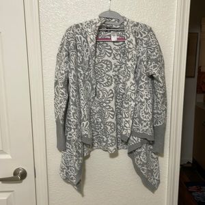 Cute, warm, grey and white cardigan